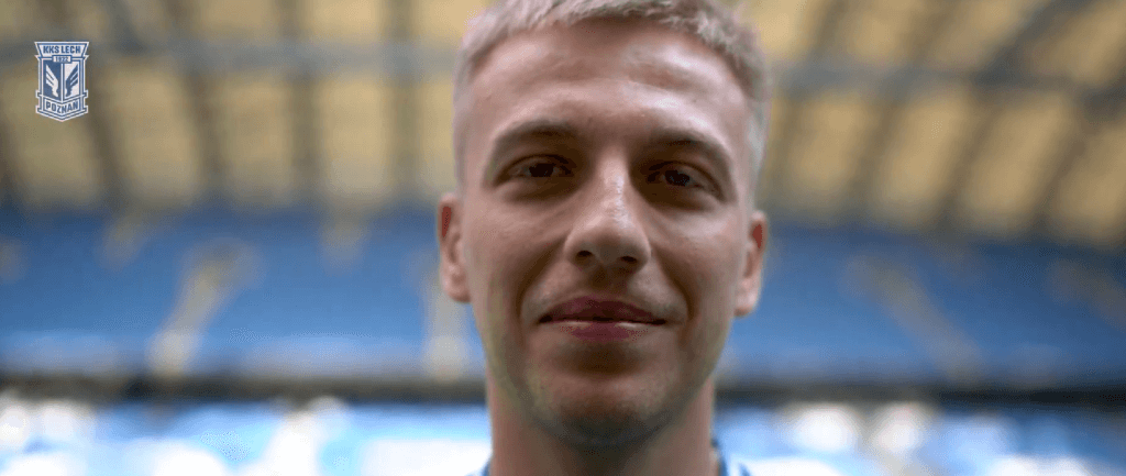 Mateusz Skrzypczak fot. screen Lecha Poznań / X